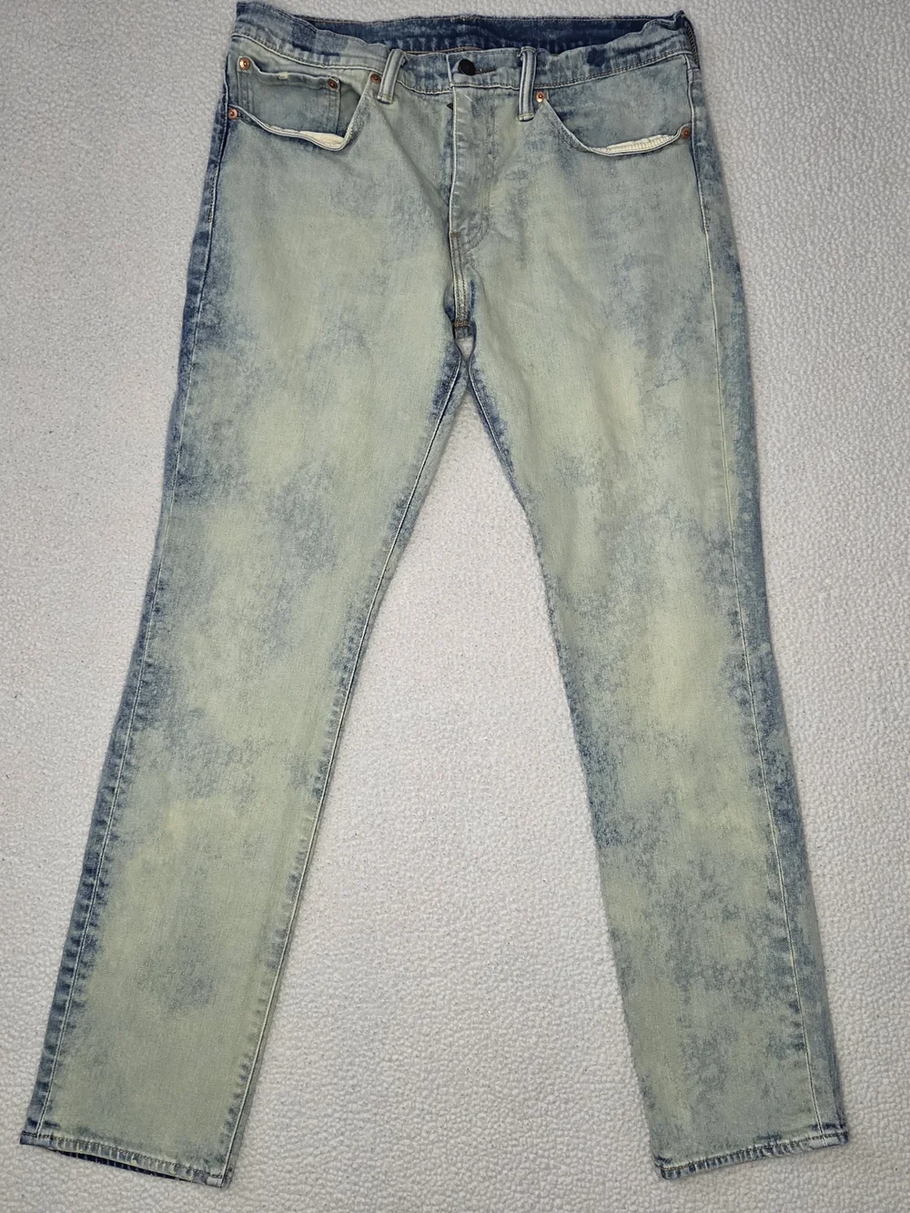 Levi's Men's 511 Light Blue Acid Wash Straight Jeans Red Tab